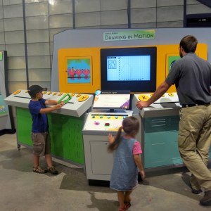 Will and Stuart both like to draw. They enjoyed this tandem drawing exercise.